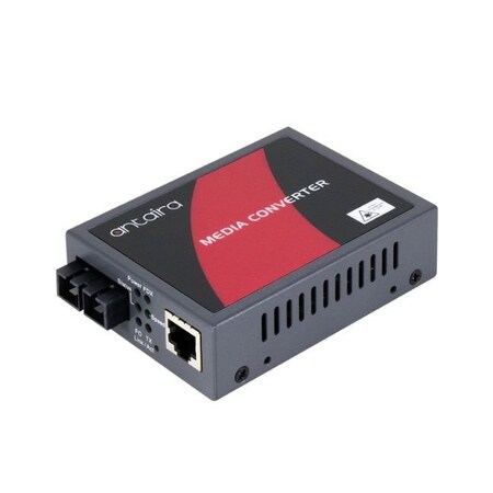 Antaira 10/100TX To 10/100FX Single Fiber Media Converter; MM EMC-0201-SC-WB-S2